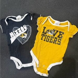 Russell Athletic Missouri Tigers Black and Gold Onesies